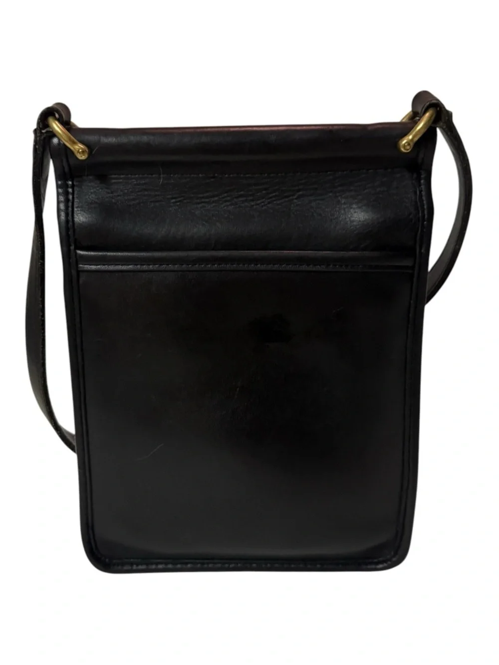 Vintage Coach Murphy Black Leather Crossbody Bag. Style No. 9930. Made in USA - Picture 5 of 16